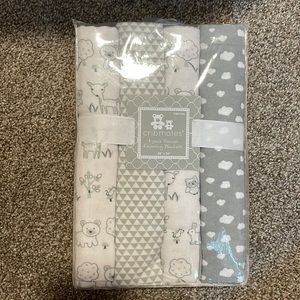 Cribmates 4pack flannel receiving blankets